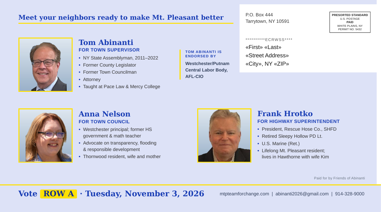 Intro mailer — meet the candidates