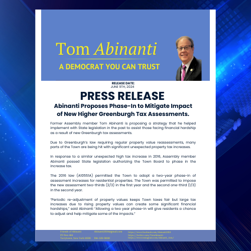 Press Release – For Immediate Release